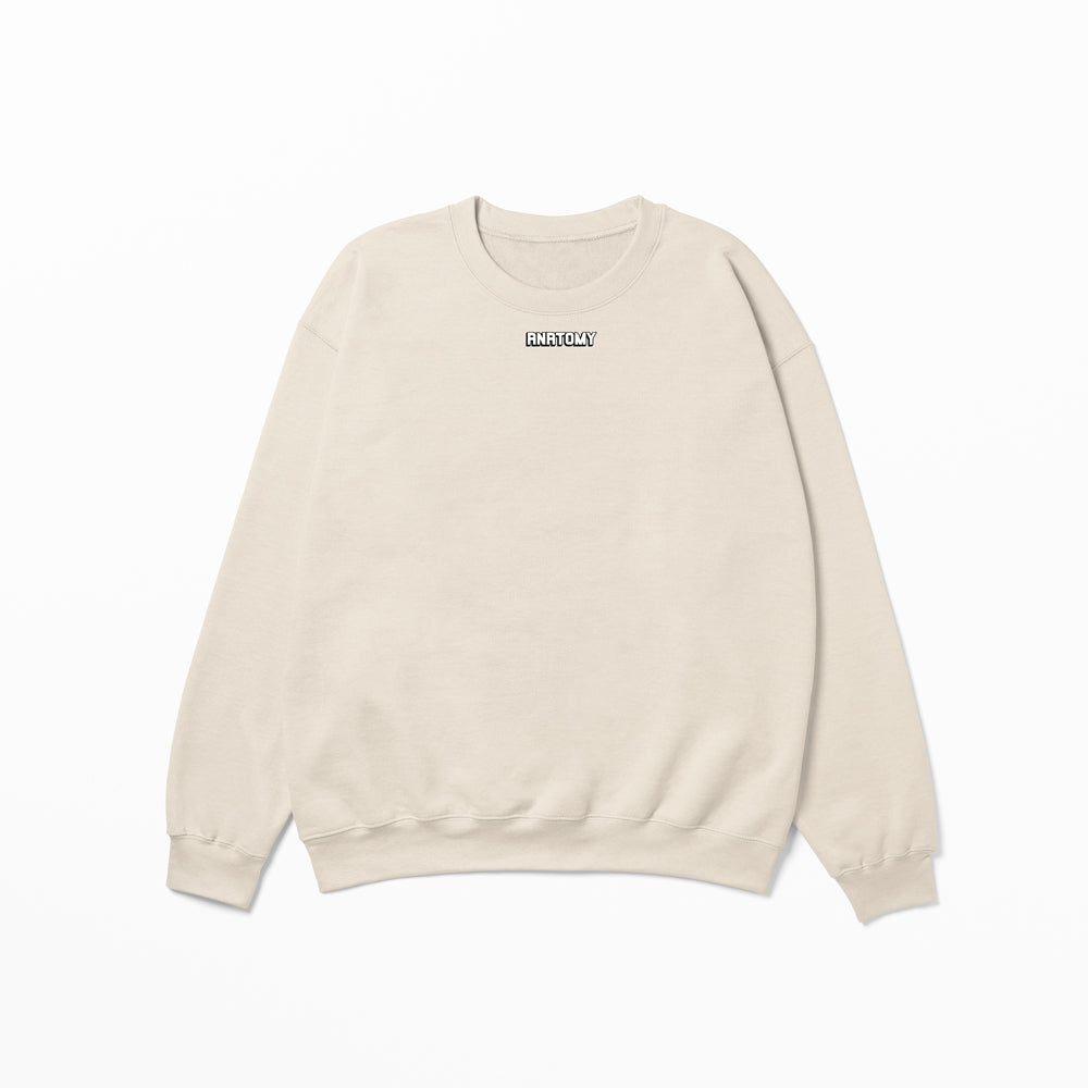 Anatomy oversized gym sweatshirt in black with print